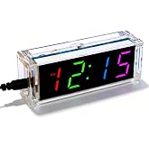 ISolderStore Soldering Practice Kits 4 Digital DIY Clock Kits Color Electronic Clock Kit Solder Practice Kit for Soldering Practice