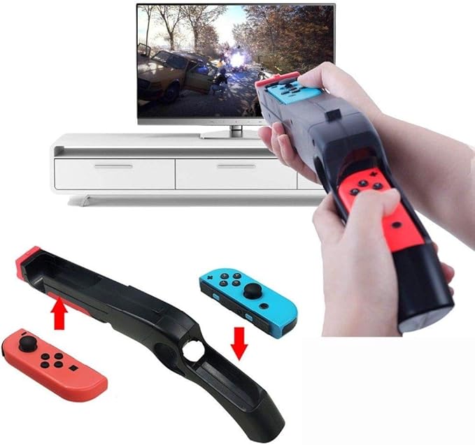 Game Gun Compatible con Nintendo Switch para Wii Remote Nunchuck Shoot