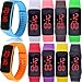 Yunanwa 10 Pack Wholesale Women Men Kids LED Sports Bracelet Wrist Watch Silicone Band Digital Unisex