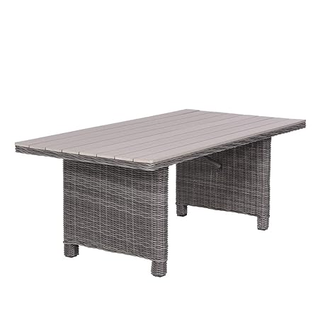 OUTLIV. Gartentisch Milwaukee Dining-Loungetisch 170x90 cm Geflecht/Polywood Outdoor Tisch