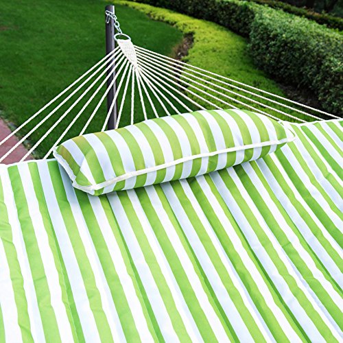 Lazy Daze Hammocks 12 Feet Steel Hammock Stand with Cotton Rope Hammock