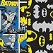 Bumkins Reusable Snack Bags, for Kids School Lunch and for Adults Portion, Washable Fabric, Waterproof Cloth Zip Bag, Supplies Travel Pouch, Food-Safe, 2-pk Batman DC Comics
