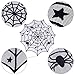 OurWarm 40-Inch Black Spider Lace Table Topper Cloth, Round Polyester Halloween Tablecloth for Halloween Table Decorations
