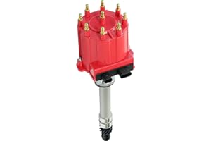 THEBIGDEALS Ignition Distributor Compatible with 1987-1997 GMC Chevy 5.0L 5.7L 7.4L C/K Pickup Truck Van Big Blocks Small Blocks 305 350 454 HEI652R Red Cap