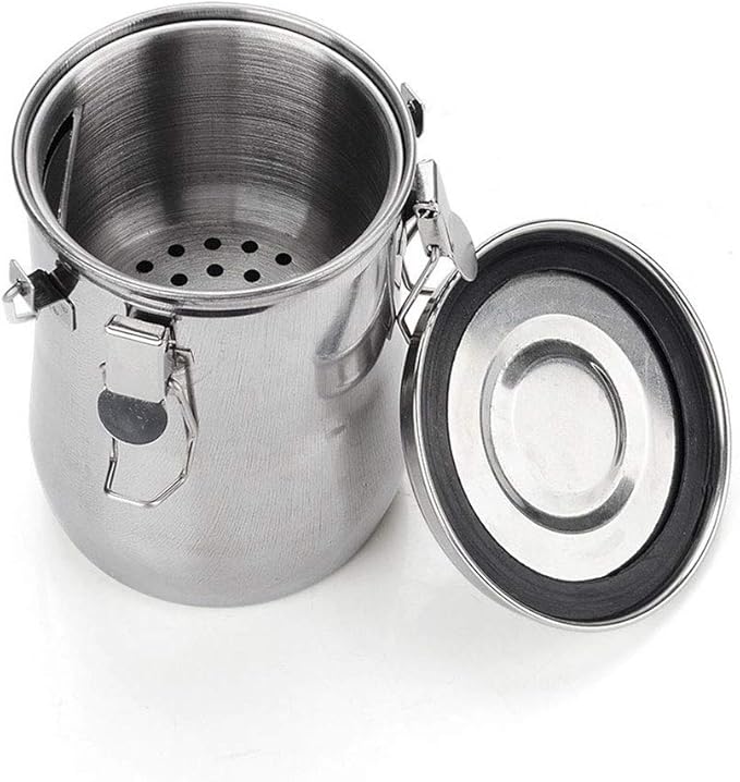 Brush Washer 9x12cm Solvent Container with Lid Stainless Steel with