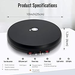 JAYEGT Motorized Rotating Display Stand with 5