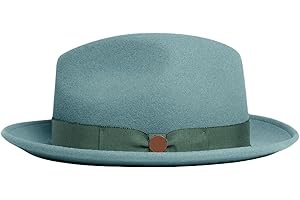 Wool Homburg Panama Hat Pork Pie for Women Men Photo Props Western for Men Women Unisex Wear Headwear Wool with Brim