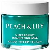 Peach &amp; Lily Super Reboot Resurfacing Mask | 10% AHA, 0.5% BHA | Pro-Grade Wash-Off Mask For Pores, Uneven Skin, Bumps, And Fine Lines | Powerful Yet Gentle Acid Treatment | 2.7 Fl Oz