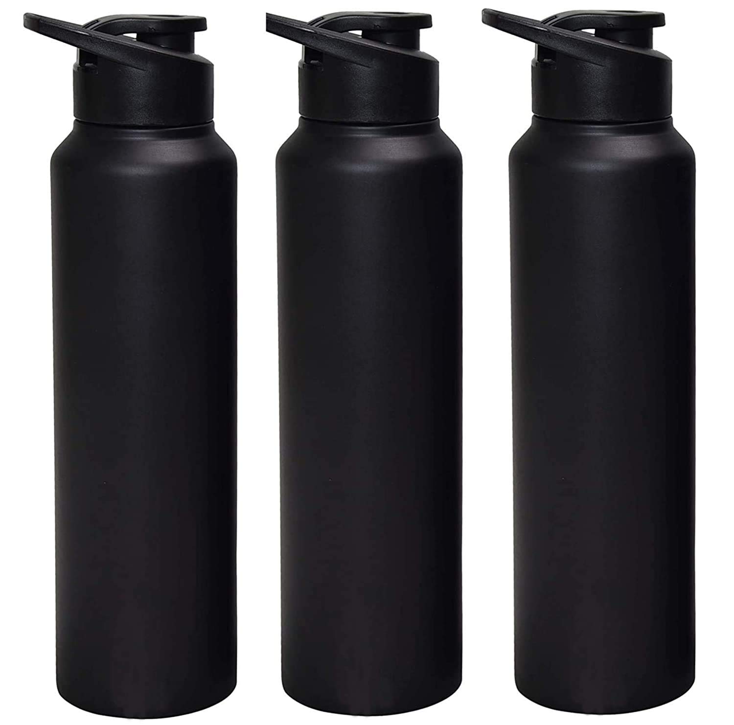KITCHEN CLUE® Stainless Steel Water Bottle For Fridge 1 Liter, Set Of 3