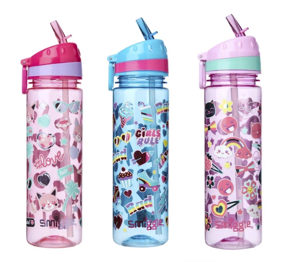 Boquilla con tapa abatible estilo bebe Lilac Smiggle Botella de agua