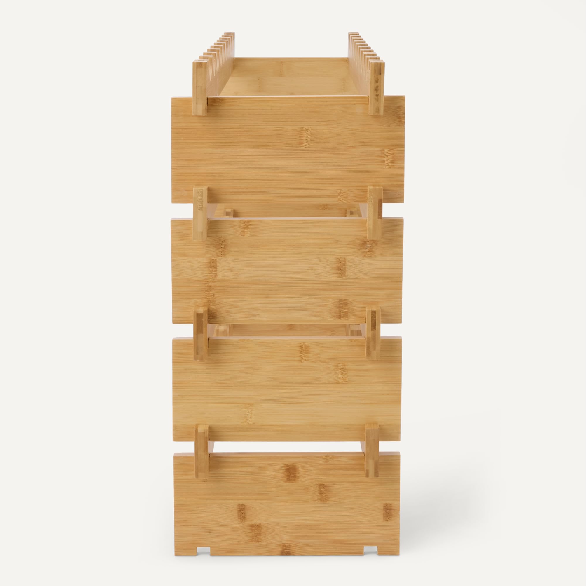 Amazon Basics – Stapelbares Weinregal aus Bambus, Kapazität für 36 Flaschen, Natürlich 3