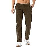 PENRTAIR Men's Casual Pants with Thick Fabric Chino Slack Trousers with Pockets Straight Fit Business Stretch Pants