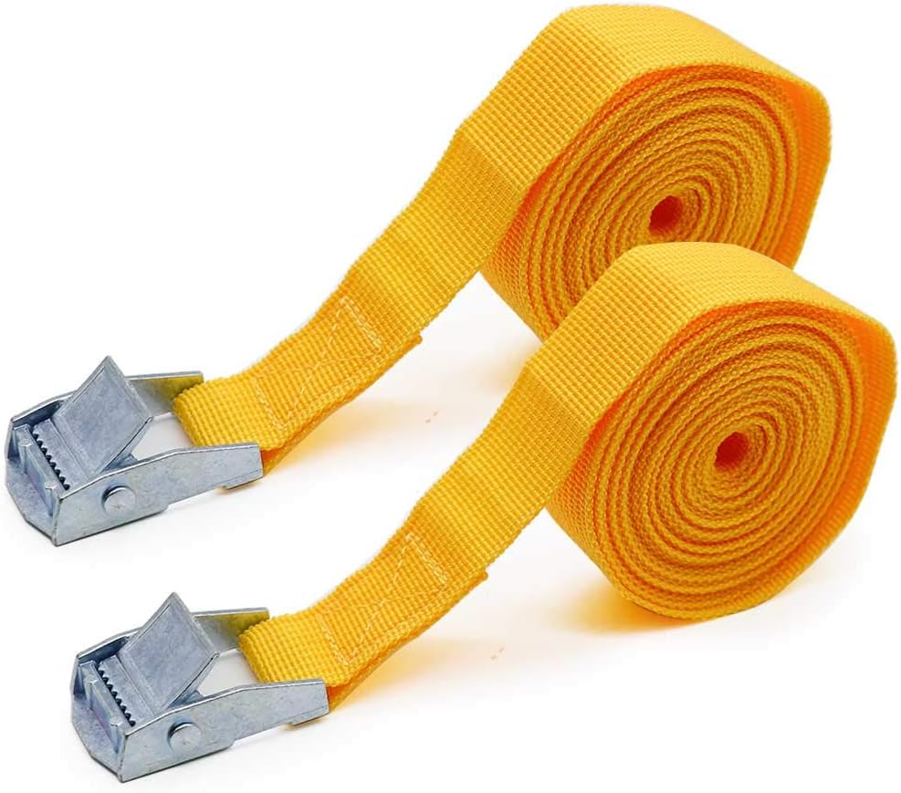 2X Lashing Straps with Buckle Good for Roof-top Tie Down Mounted Cargo(10'x1’)