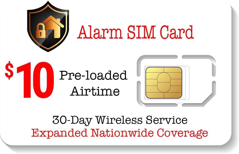 Alarm SIM Card for GSM Home/Business Security Alarm System - 30 Day Service
