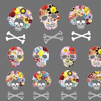 Amazon Tsumekira ツメキラ ネイルシール フラワースカル ホワイト