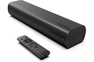BLUEDEE Sound Bars for TV 16-inch, Cinematic TV Sound Bar with Impactful Bass, Bluetooth Soundbar for TV with Remote Control, Wall Mountable TV Speakers Sound Bar Work with Traditional or Smart TV