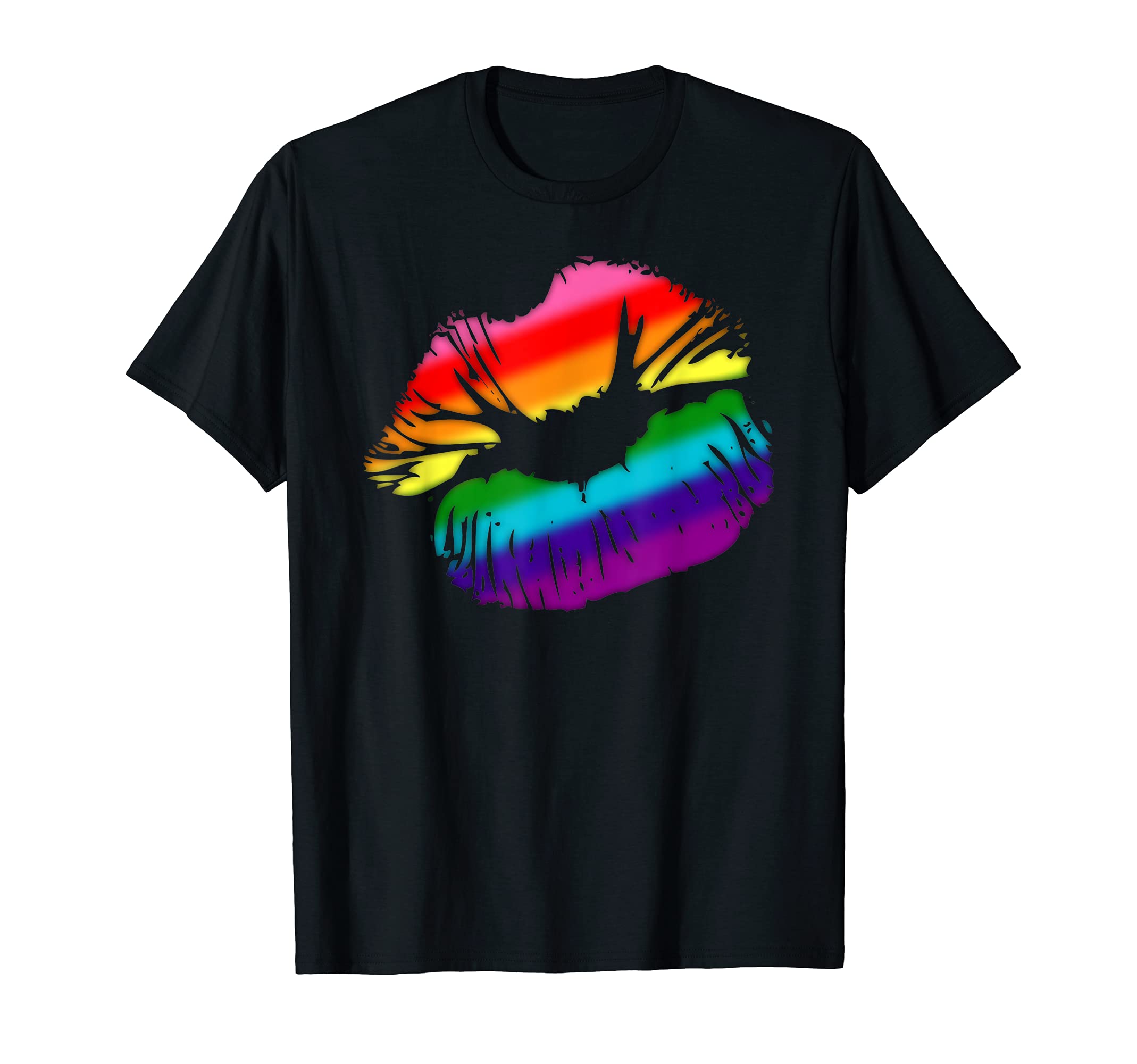 Original Gilbert Baker LGBTQ Love Rainbow Pride Kissing Lips T-Shirt