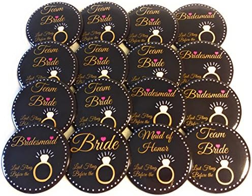 Bachelorette Pins 16 Count Last Fling Before the Ring For Bride and Bridal Party