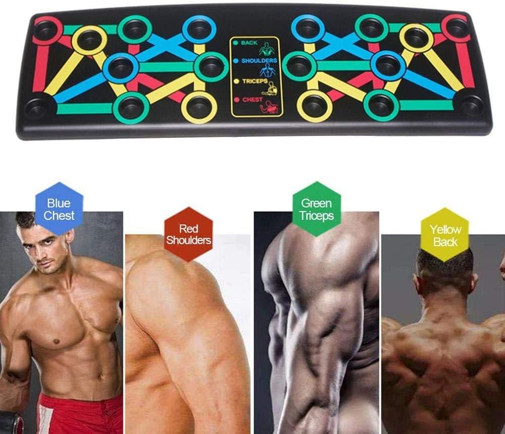 Gelcool Foldable Push-Ups Board, 14-in-1 Multifunctional Body Building Push-up Stands, Muscle & Strength Training Tools Workout for Men Women Home Fitness Training