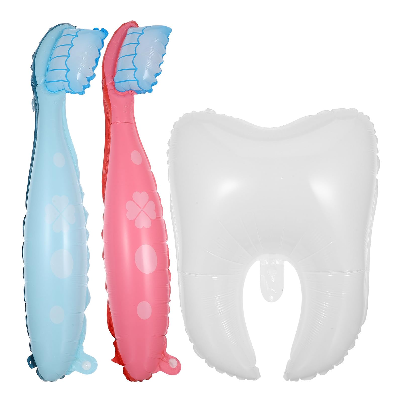 Besportble 3Pcs Large Toothbrush Tooth Balloons for Kids Party Decoration Fun Props for First Tooth Celebrations Birthday and Baby Shower Supplies