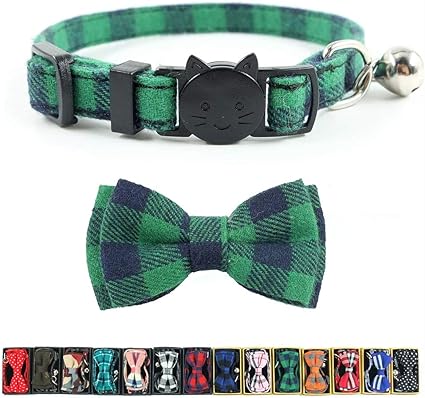 Cat collar with bow tie and bell Clearance