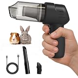 Hicoolmam Guinea Pig Handheld Vacuum Cleaner Cage, Guinea Pig cage Cleaner, Rabbit Poop Vacuum, for Lightweight Cleanup of Guinea Pig, Rabbit, Hamster, Chinchilla, Reptile, Bird(Black)