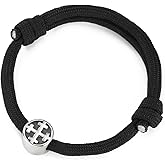 SIPURIS Jerusalem Cross Bracelet Rope Cross Adjustable Rope Bangle Men's Handmade Wrist Arm ring Paracord Bracelet Jewelry For Men