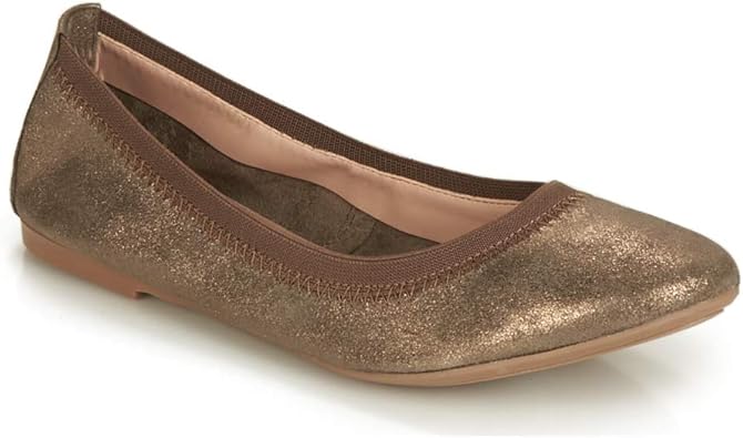 bronze flat shoes