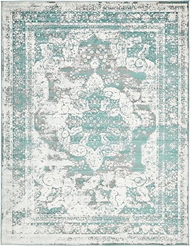 Unique Loom Sofia Collection Turquoise 9 x 12 Area Rug (9' x 12')