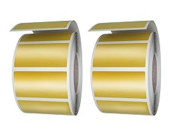 Royal Green Metallic Gold Sticker Rectangle Rolls