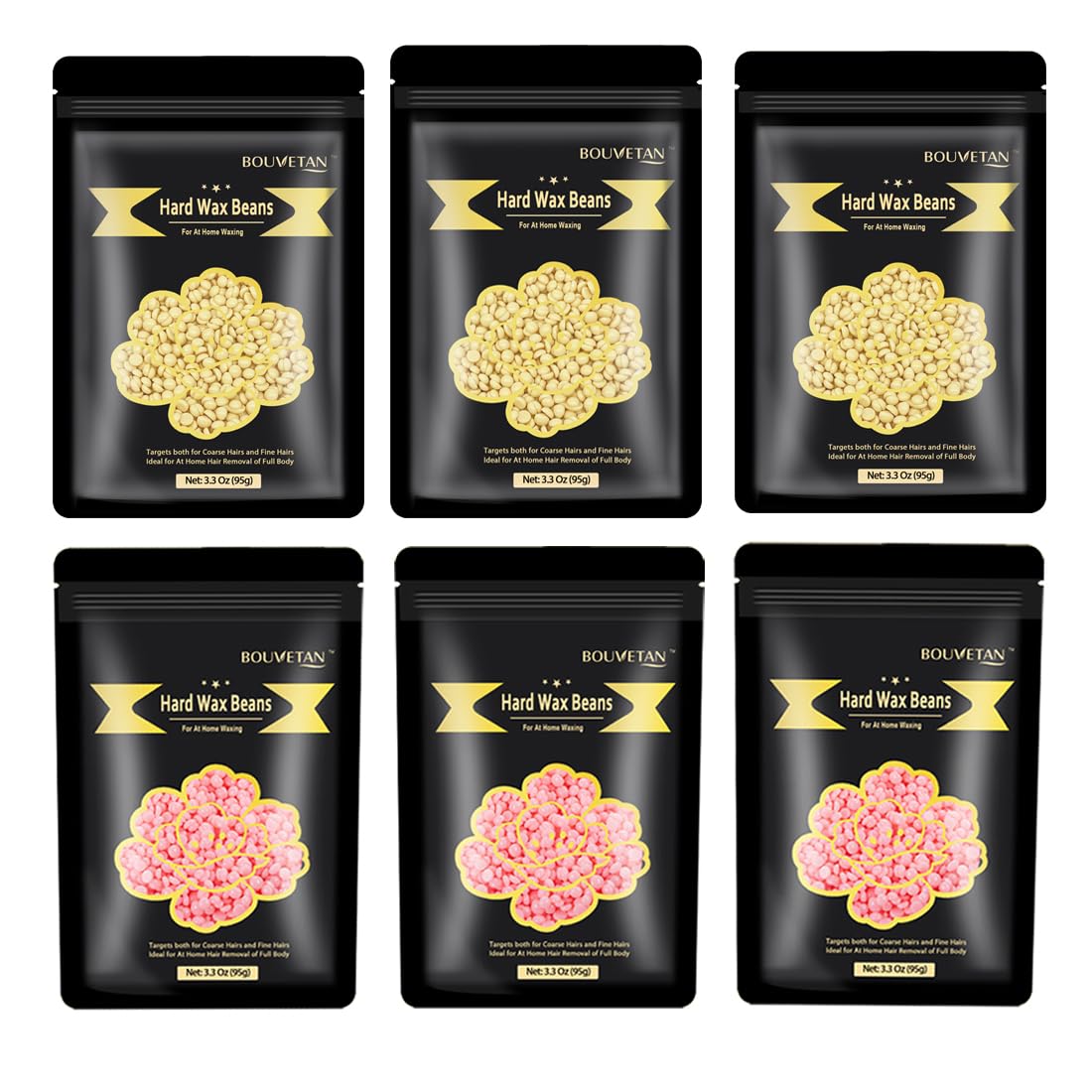 Wax Beads for Hair Removal, Bouvetan 1.3Lb/21oz