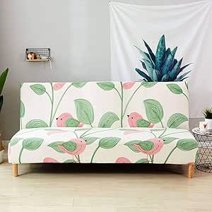 SLOUD Sin Brazos Sofá Cama Cubierta, futón de Fundas, elástico Plegable