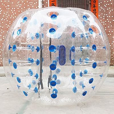 Amazon 透明素材インフレータブル人間バンパーボール0 8 M直径バブルサッカーボールクリアバンパーボールbuddy Zorb Ballスポーツ ゲームボールの大人と子供 ホワイト Brother Balloon サッカーボール