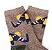 EBMORE Womens Girls Wool Novelty Socks Cabin Cute Animal Cartoon Funny Casual Soft Cotton Socks 3 Pack (Beige (3 Pairs))