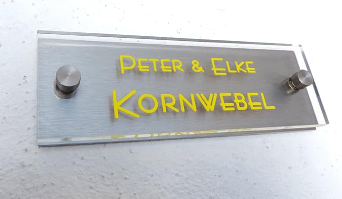 Gravup Modernes Turschild Namensschild A1 Plexiglas Acrylglas