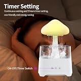 Diffuserlove Cloud Humidifier 450ML Rain Sounds Remote Mushroom Light view 7