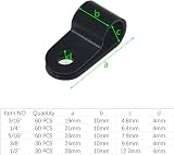 DDHOMIN 240 PCS R Type Cable Clips P Clips Black Cable Cleats view 5