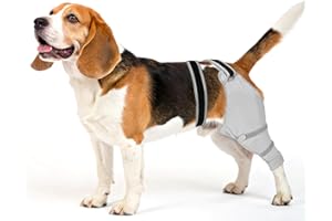 Joypig Sleeve for Dog Rear Leg to Stop Licking: Recovery Wrap After TPLO ACL Surgery, for Injured Back Legs, Alternative for Dog Cone for Leg Wounds