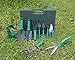 Clothink Garden Tools Set for Family – Portable 10 Pieces in 1 Toolbox Garden Tools Set Organizer for Family Parent-Child Women Men, Gardening Tools Kit Organizer Green Colorthumb 3