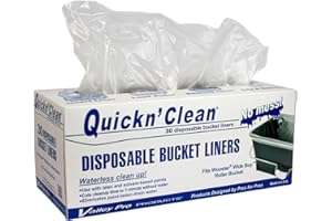VALLEY PRO PRODUCTS Quickn'Clean Disposable Paint Bucket Liners 30-Pack. Custom fits Wooster Wide Boy Paint Bucket. EZ Tear Perforated Roll. Does NOT FIT Purdy.