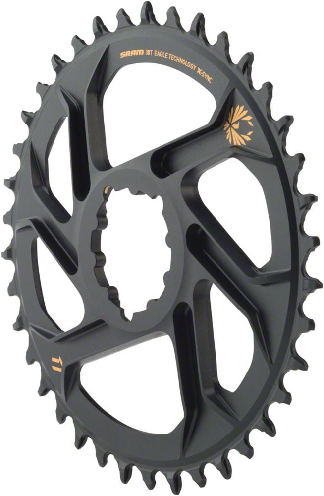 Sram Eagle X-Sync 38T Direct Mount Off-Set Aluminium 12-Speed Chain Ring - Gold, 6 mm