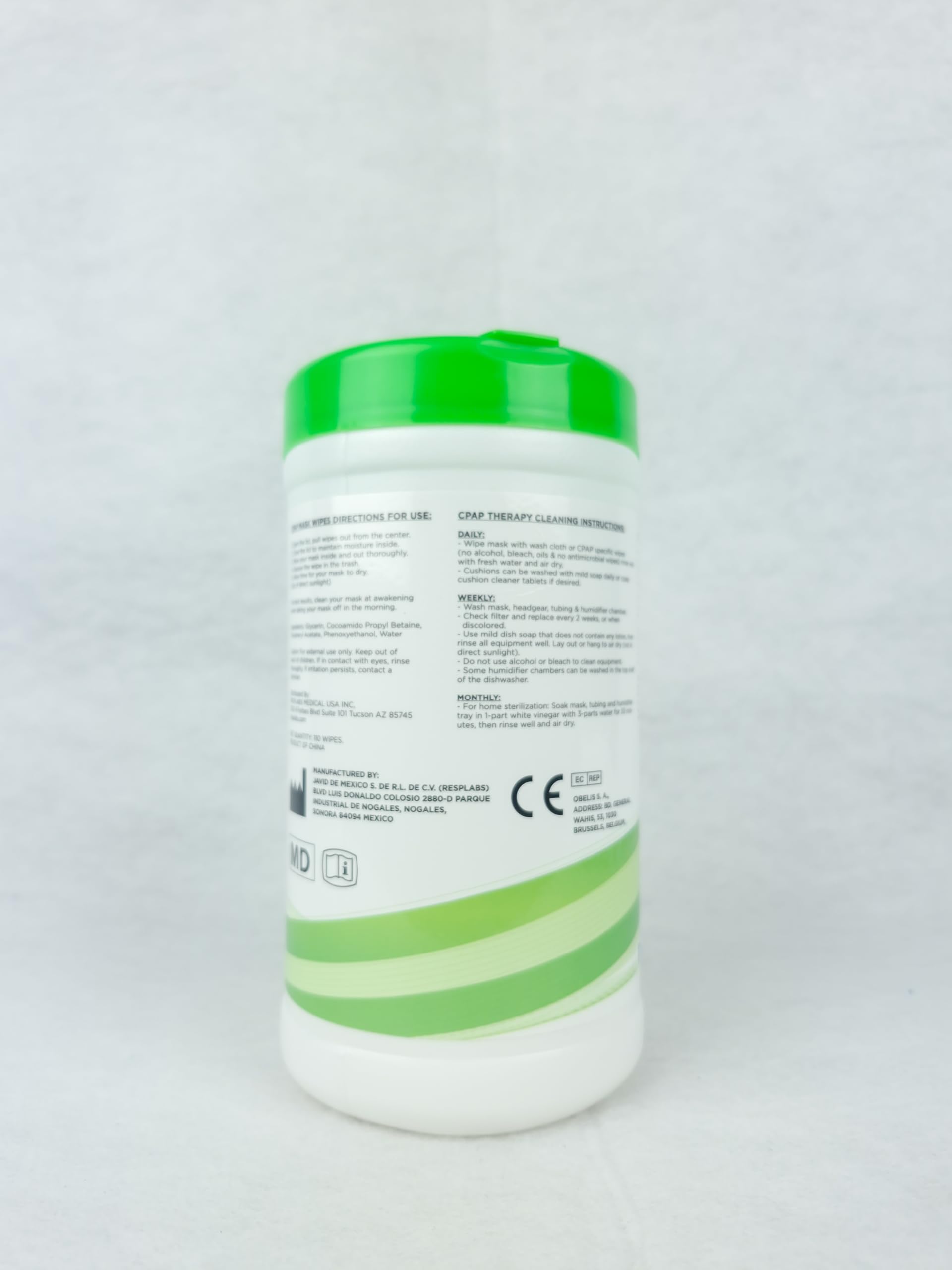 resplabs CPAP Mask Wipes Unscented Cleaner for Full Face, Nasal Masks & Supplies 110 Wipes