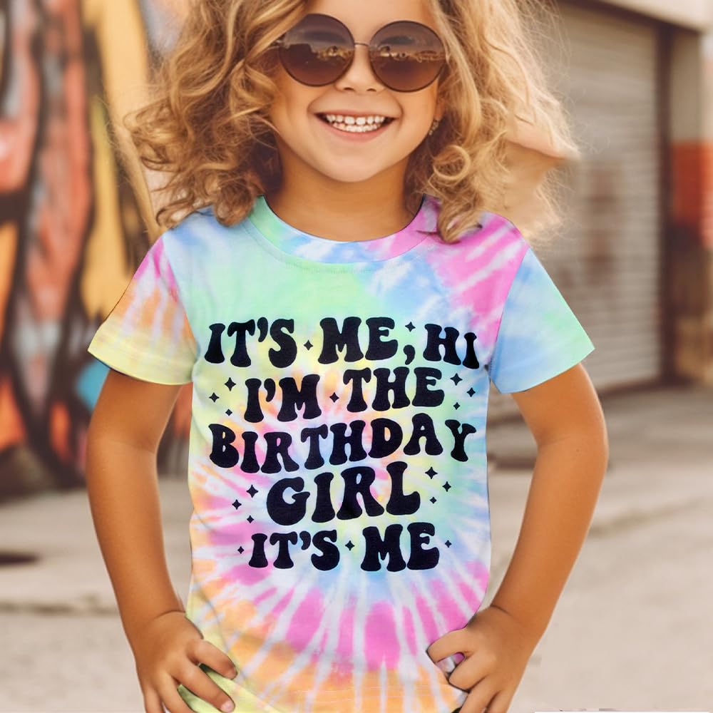 Birthday Girl Shirts Its Me Hi Im The Birthday Girl Its Me Shirt Letter Printed Party Outfit for Youth Girls