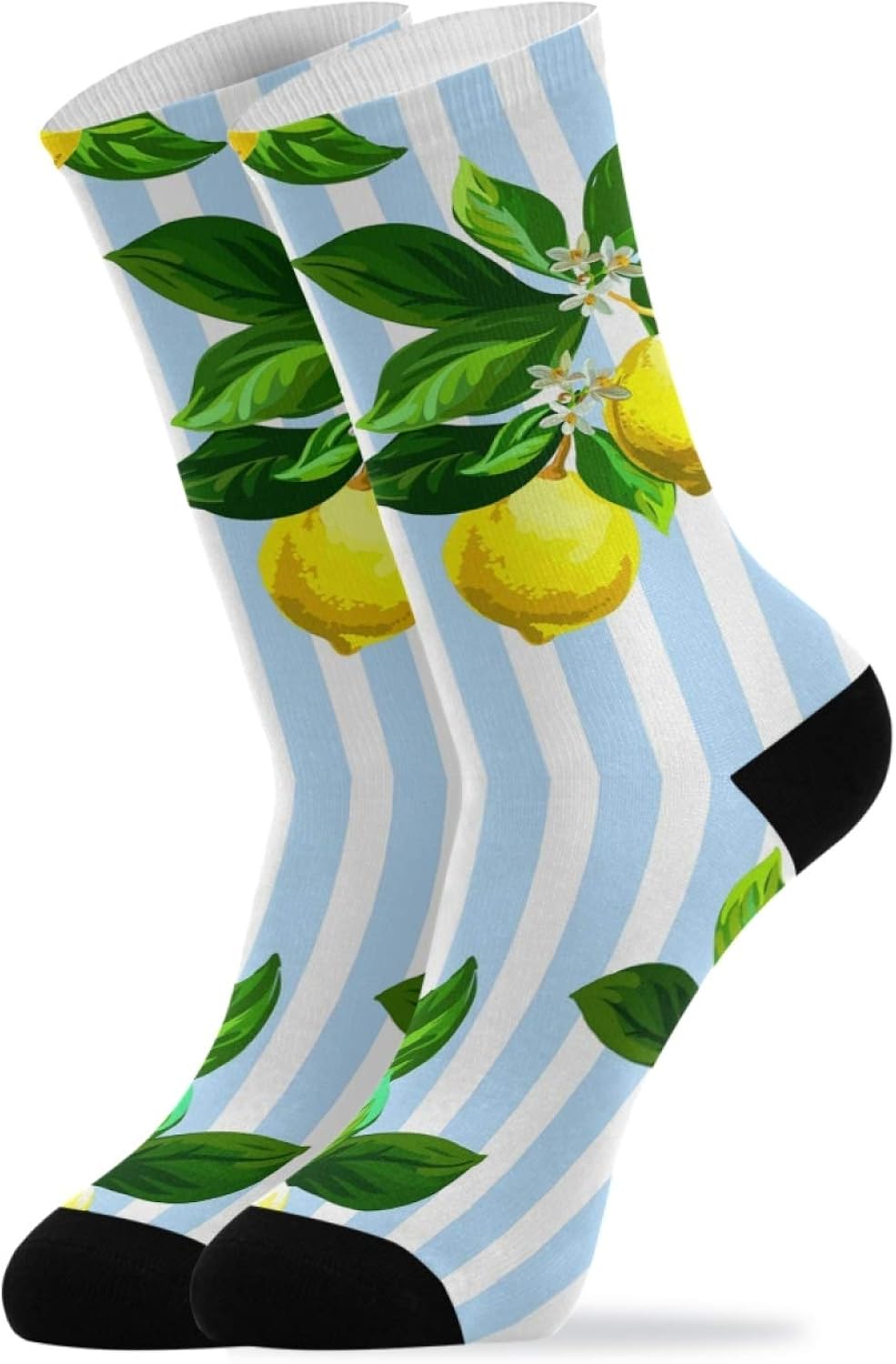 Women's Mens Socks Lemon In The Stripe Advanced Breathable