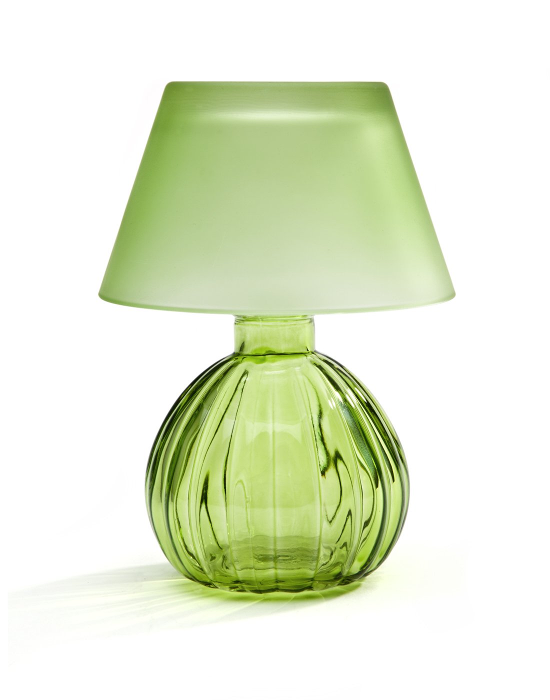 StudioSilversmiths 44122 Light Green Glass Votive Lamp with Shade Free