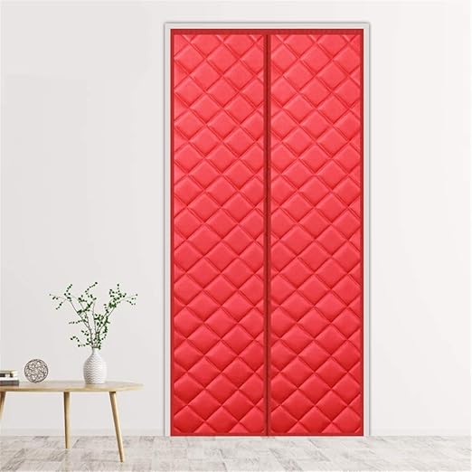Liveinu Thermal Insulated Door Curtain Storm Wind Fleece Insulation Curtian