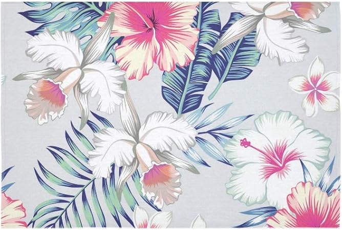 Tapicería Trópico Exótico Flores de hibisco Orquídea Plumeria Tapices