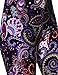 VIV Collection One Size Print Fashion Leggings, Purple White Dreamy Paisley