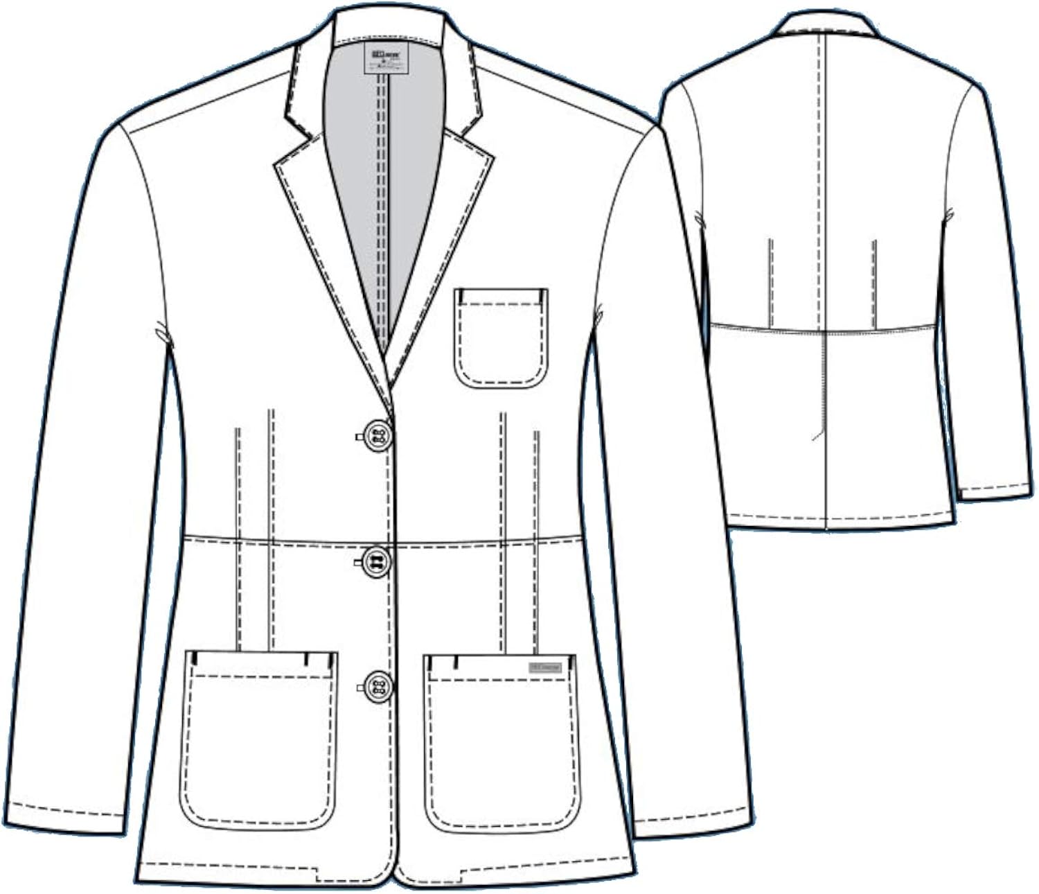 Grey's Anatomy Lab Coat for Women – Professional Mid-Length, Long Sleeve: Clothing