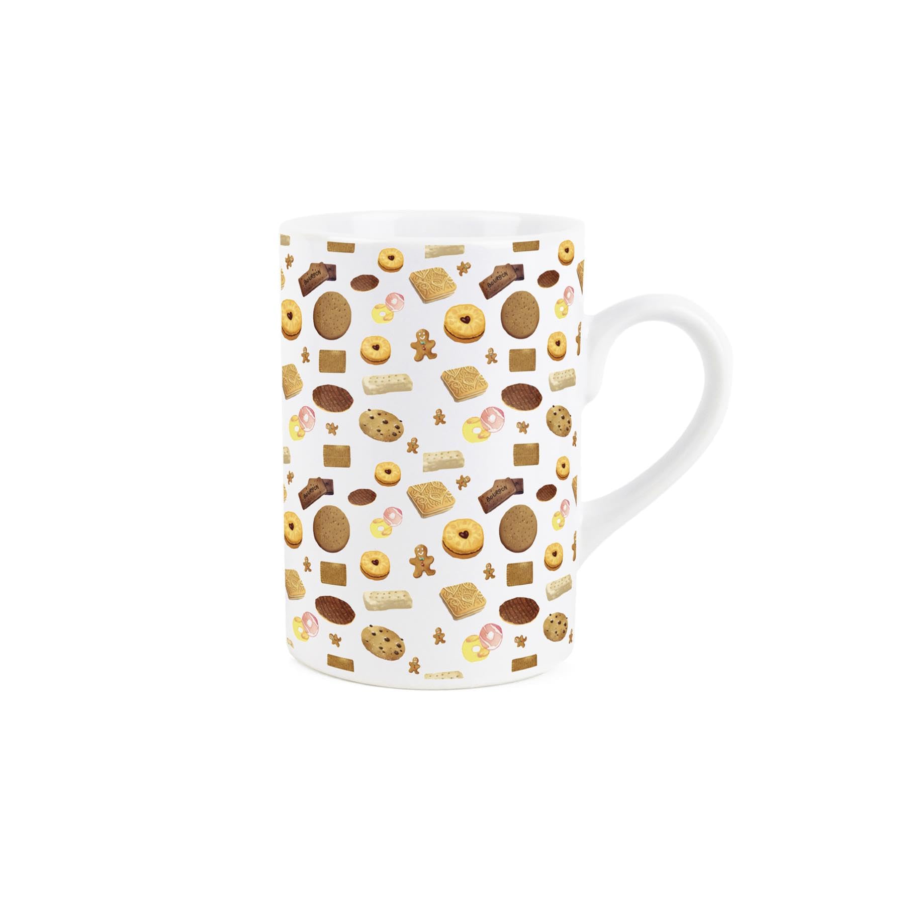 Purely Home British Biscuits Ceramic Mug - Novelty Cookie Print - Tea Coffee Gift/Present Mug